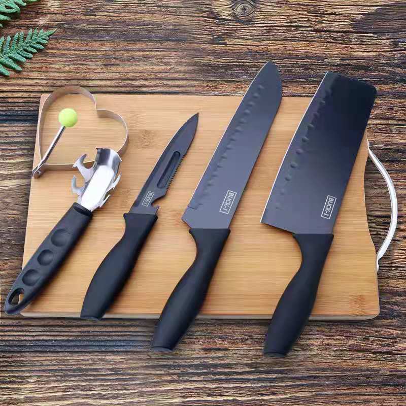 Couteaux de cuisine ensemble de 5 en acier inoxydable, ustensiles de cuisine  